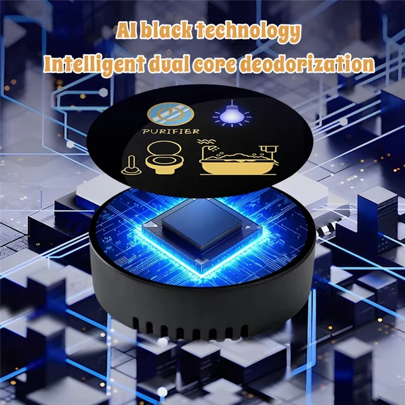 

Компактный дезодоратор для унитаза ABKD, портативный и двойной режим для устранения запаха, идеально подходит для дома и офиса