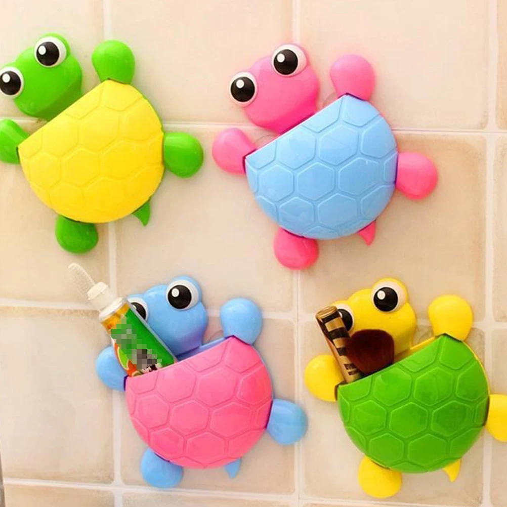 

2 Pcs Suction Toothbrush Holder for Kids Hanger Bathroom Cartoon Animal Cup Stand Brushing Child