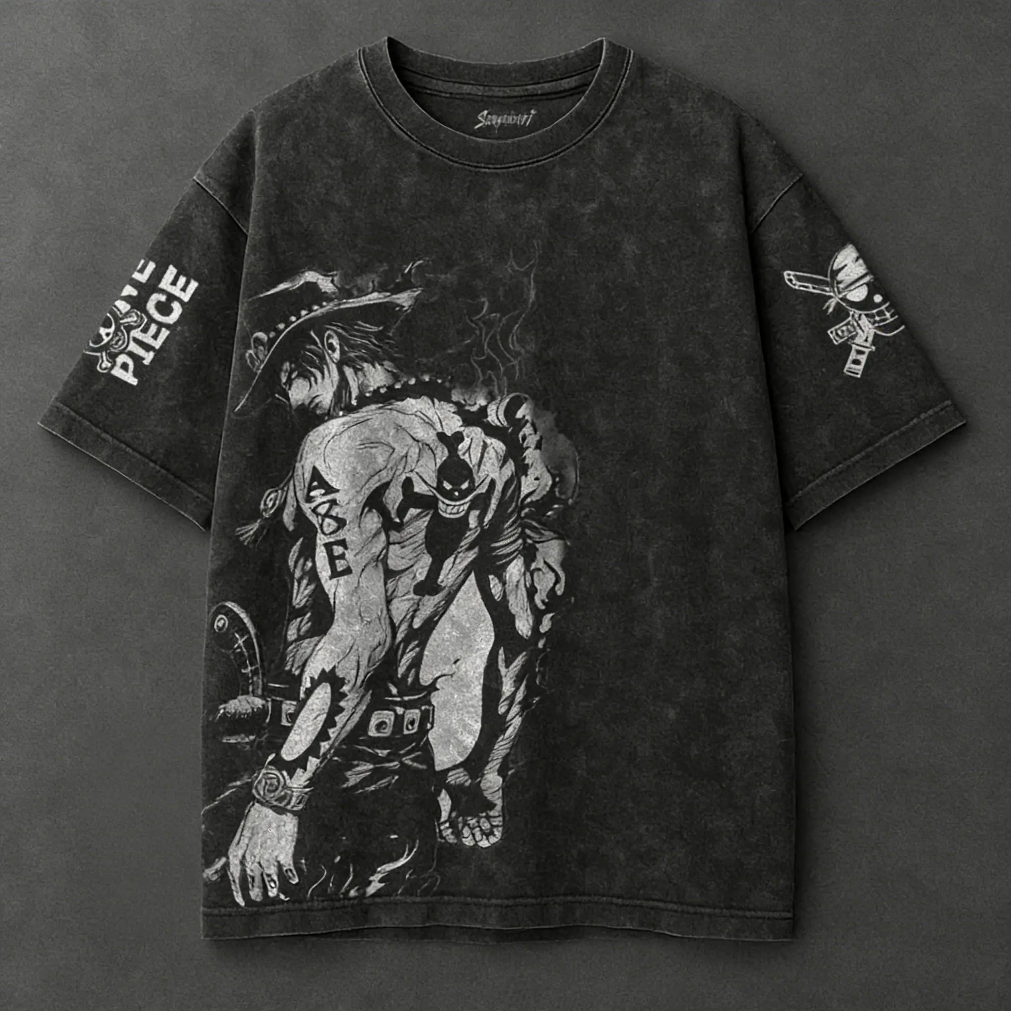 T-shirt graphique Harajuku pour hommes et femmes, style vintage délavé, One Piece Zoro Luffy, manches courtes, été 2026, streetwear Y2K, hauts décontractés