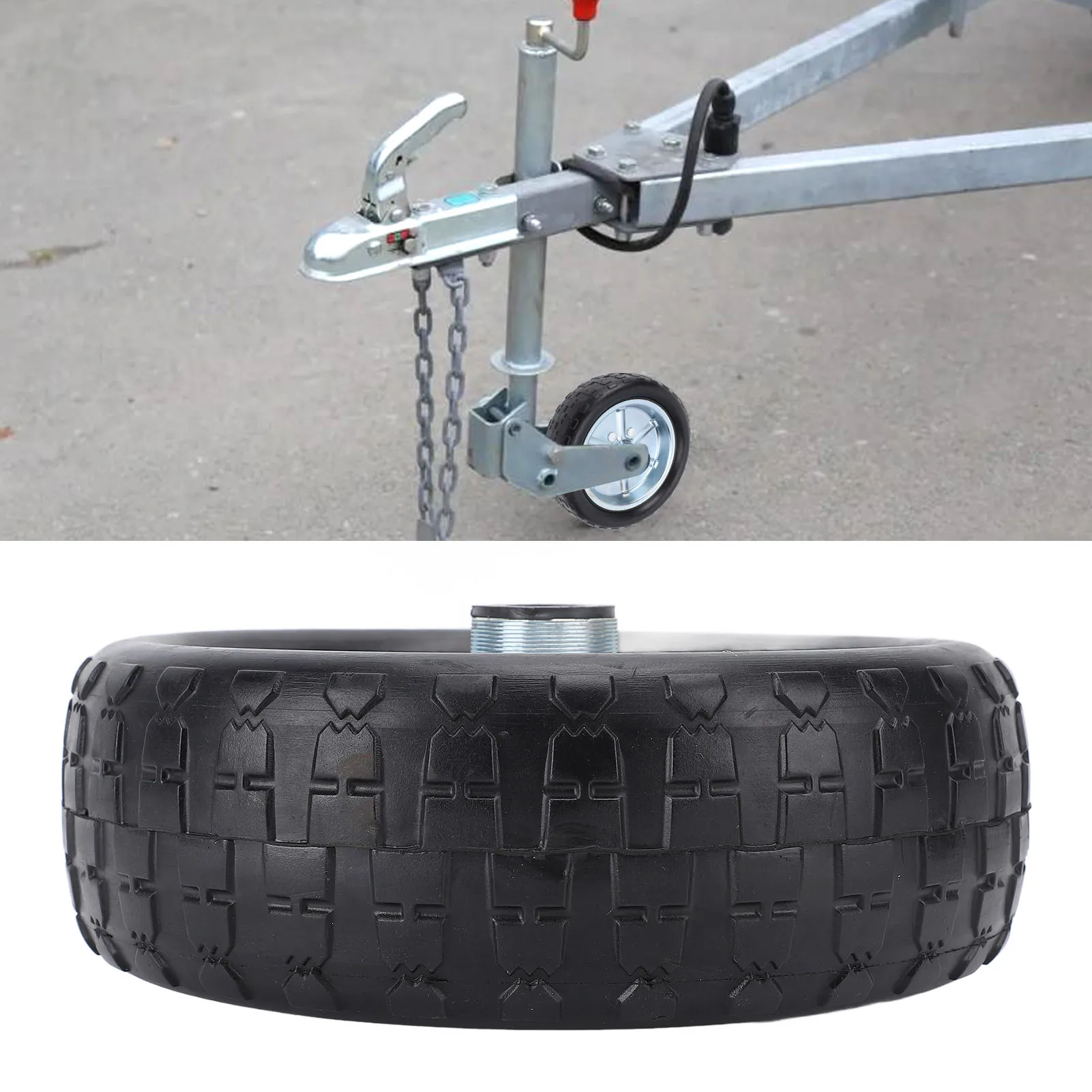 

10 Inch Trailer Jack Wheel Replacement Caster Wheels 2000lbs Strong Capacity 84mm Rim Oil Proof Trailer Jack Caster Jack Wheel