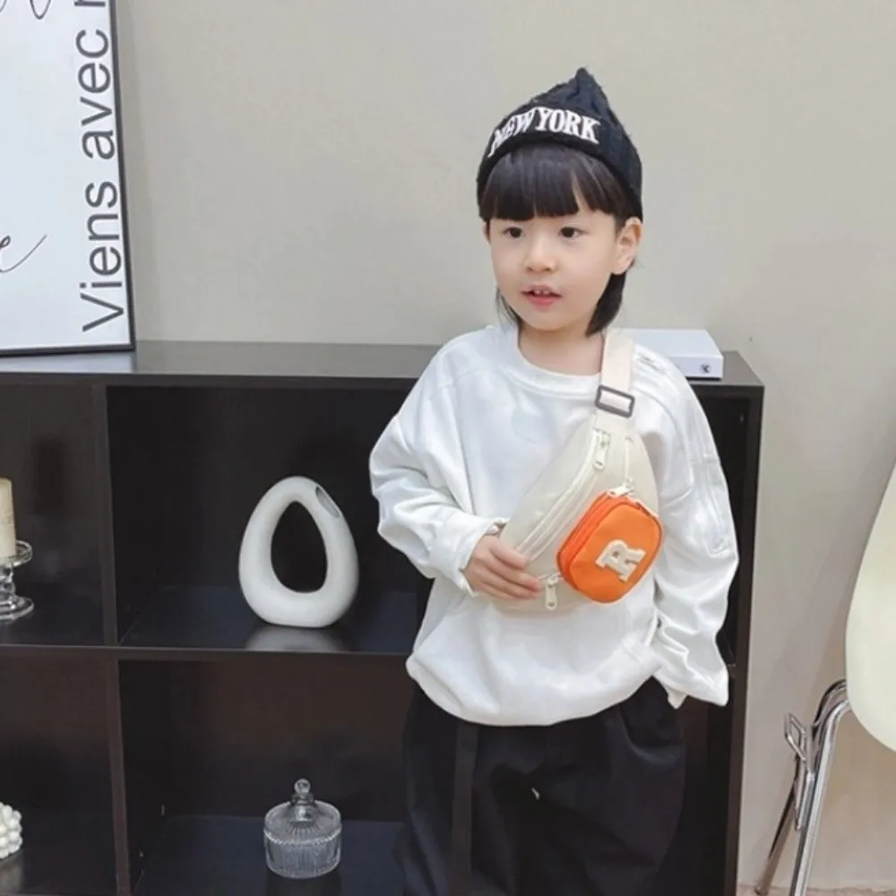 Borsa da petto per bambini con lettera di alta qualità Marsupio per bambini Borsa a tracolla per bambini creativa Borse giornaliere leggere in stile coreano