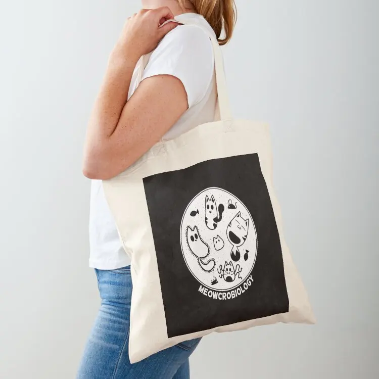 Cats love Microbiology Tote Bag ecological bags Beach bag hand bags