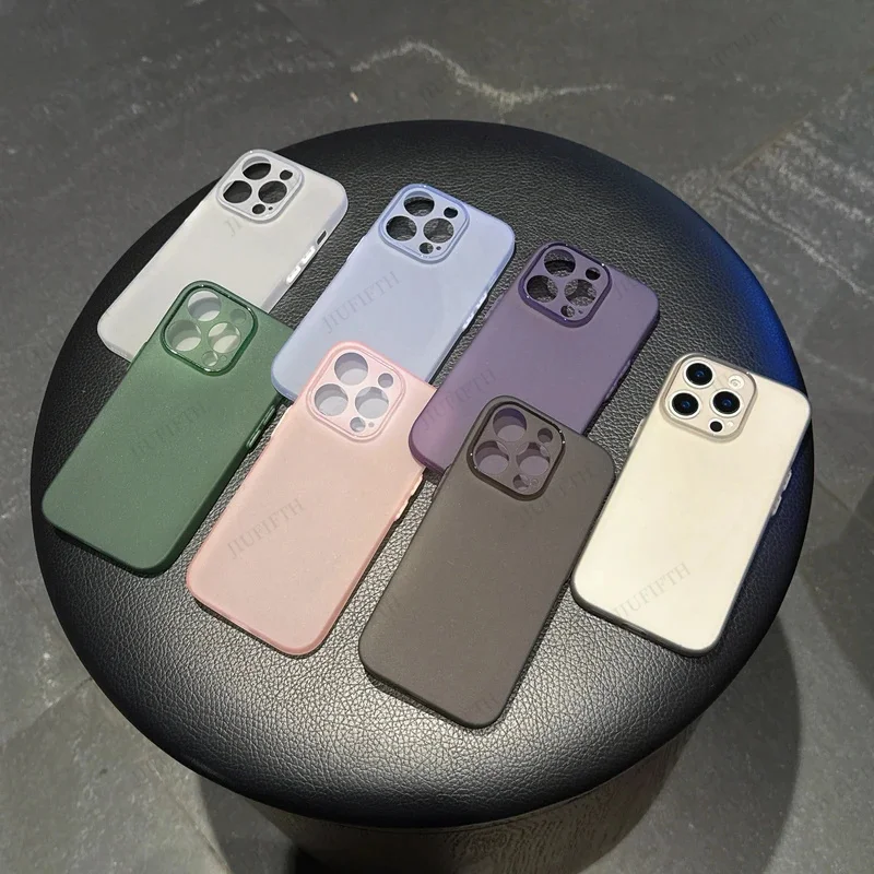 

Ultra Thin Soft TPU Phone Case For iPhone 15 14 Plus 13 12 Mini 16 Pro XS Max XR X 16E E SE4 Matte Translucent Silicone Cover