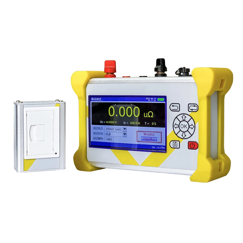 LNSH100A handheld loop resistance tester Circuit breaker contact Resistance measurement 7 inch TFT LCD Screen