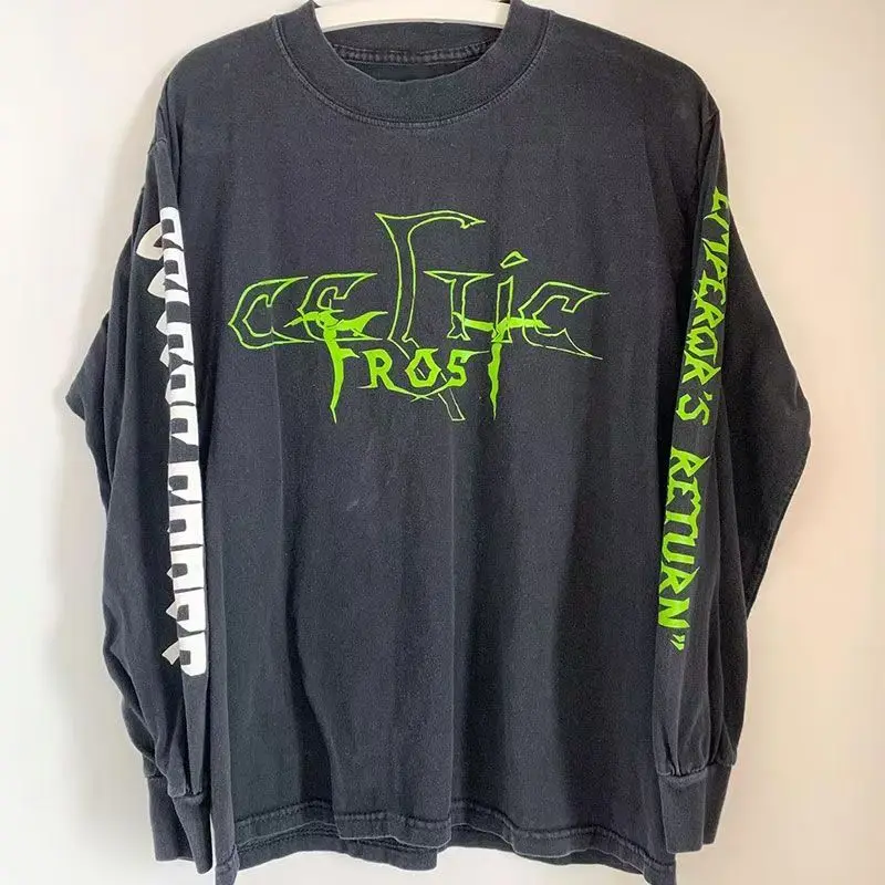 

American Gothic Hip-Hop Harajuku Streetwear Oversized Cotton T-shirt Men Casual Trendy Y2K Retro Rock Vintage Loose Top Women