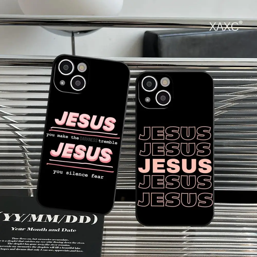 FOR IPhone 15 Verse of The Christian Bible Jesus Soft Case for Iphone 15 14 11 12Pro 8 7 Plus X 13Pro MAX SE2020 XR XS Covers