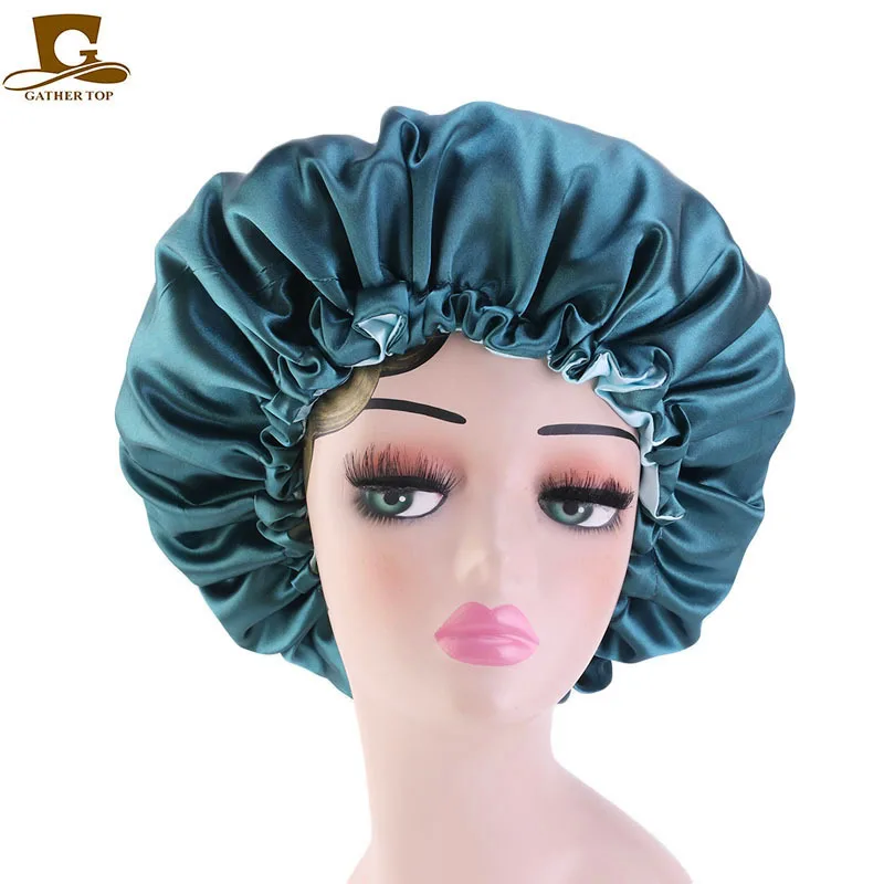 

3PCS Hot Sale, Double-layer Satin Nightcap, Confinement Hair Care, Adjustable Hair Loss Cap, Elastic Adjustment Buckle.