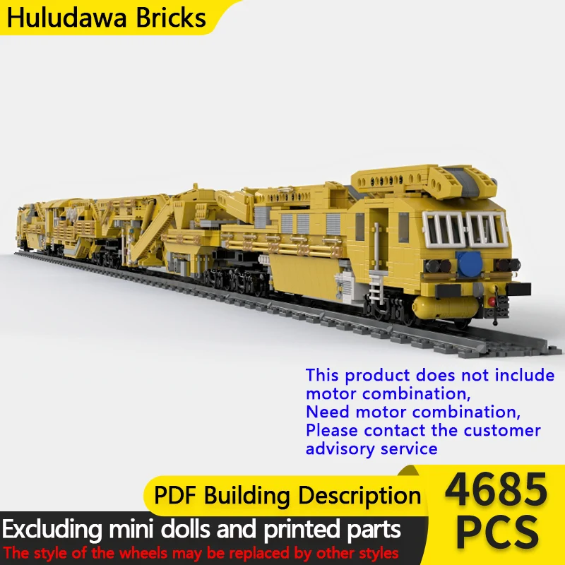 

City Car Model MOC Building Bricks Railway Large Cleaner Train Modular Technology Children Holiday Gifts Assemble Toys Suit