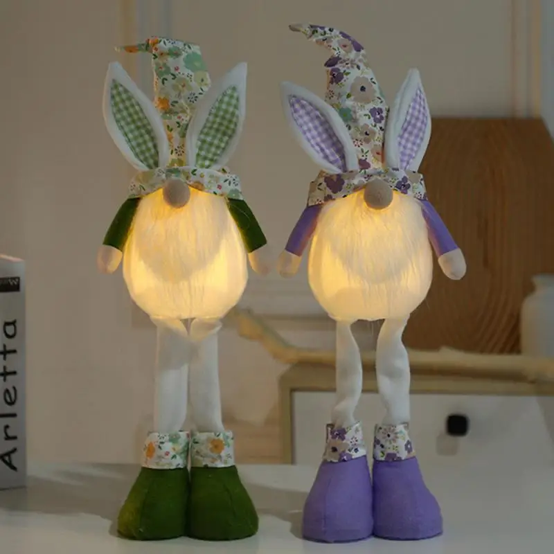 Charming Decorative Props Eye-catching Festive Easter Decoration Holiday Decoration Popular Fashionable Long-legged Rabbit Trend