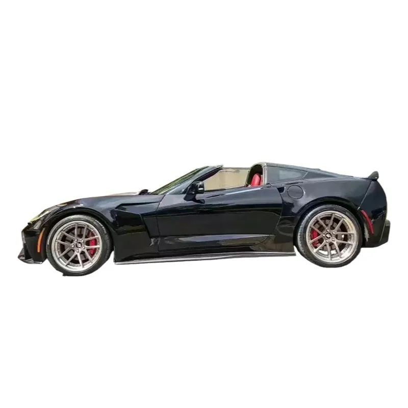 Carbon Fiber for Chevrolet Corvette C7 14-19 Side Skirts Trim Accessories Car Side Spoiler W44 ,After actual vehicle Test