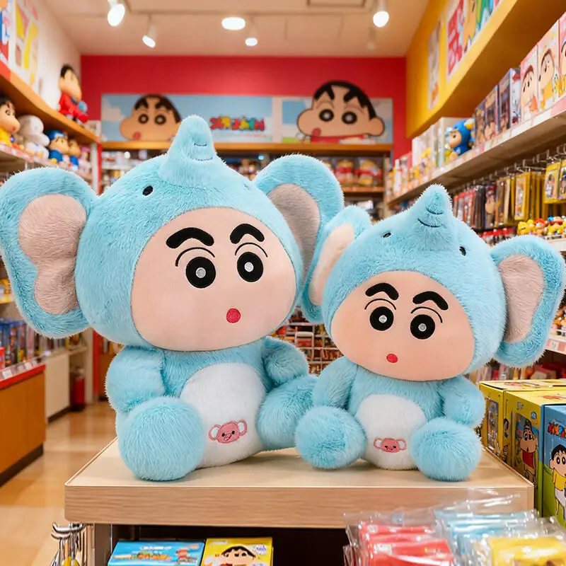 Crayon Shin Chan Elephant Transformed Plush Doll Soft Fluffy Stuffed Figure Home Sofa Decor Ornament Wonderful Birthday Gift