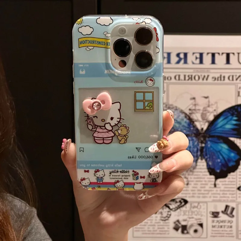 New Miniso Hello Kittys Junji Ito Tomie IPhone 16 Case Kawaii Cartoon 15promax 14 13 12 Transparent Anime iPhone Shell Girl Gift