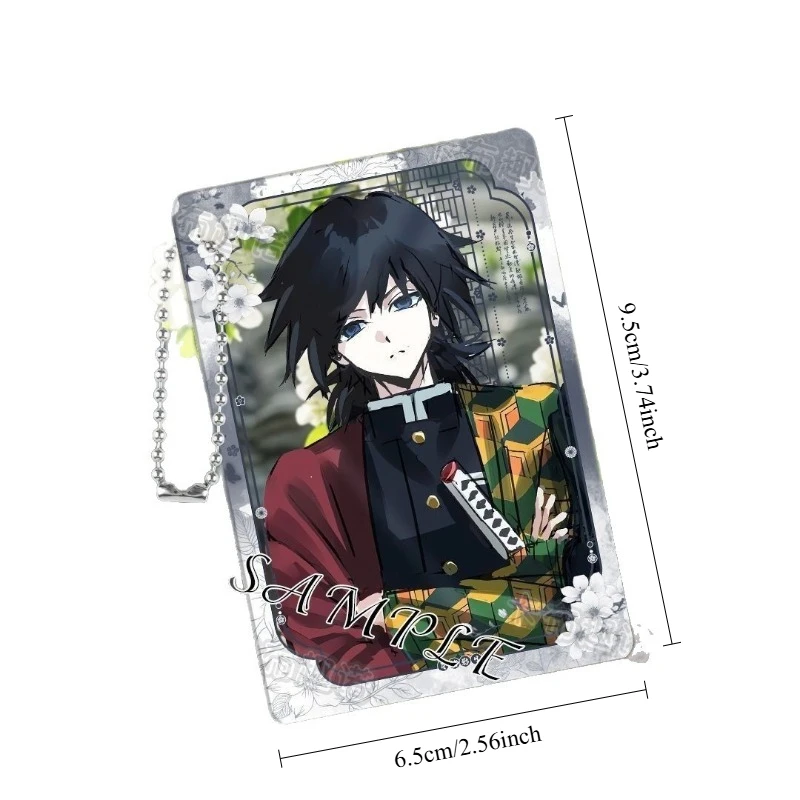 Anime Demon Slayer Kimetsu No Yaiba Keychains Blade of Ghost Tomioka Giyuu Tokitou Muichirou Acrylic KeyChain Pendant Jewelry view 5