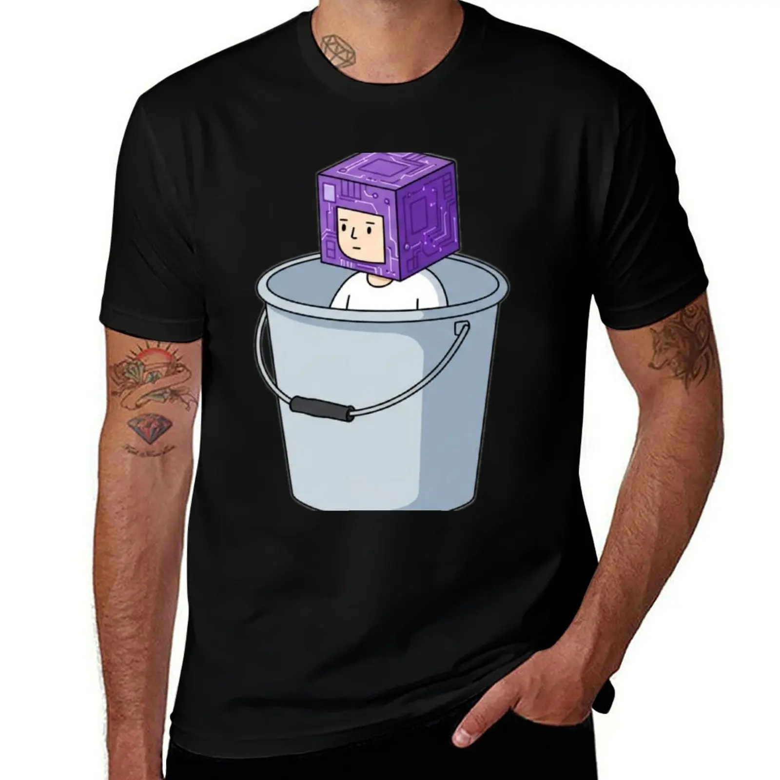 Bucket Kid T-Shirt man t shirts cotton T-Shirt
