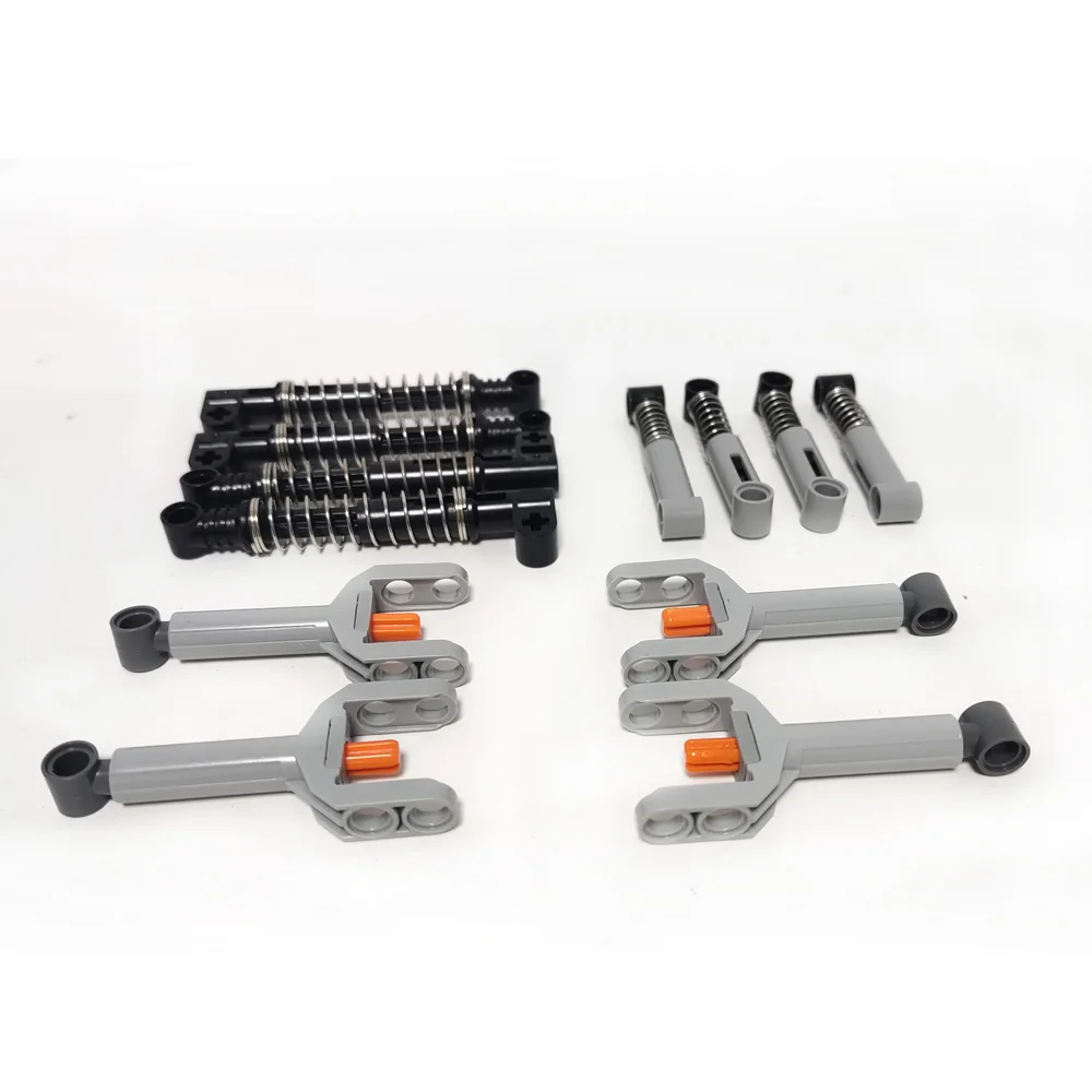 Miękki/twardy amortyzator Zaawansowane technologicznie klocki konstrukcyjne Części Mały miotacz Siłowniki liniowe Popychacz 9,5L Ramię amortyzatora MOC Klocki Zabawki