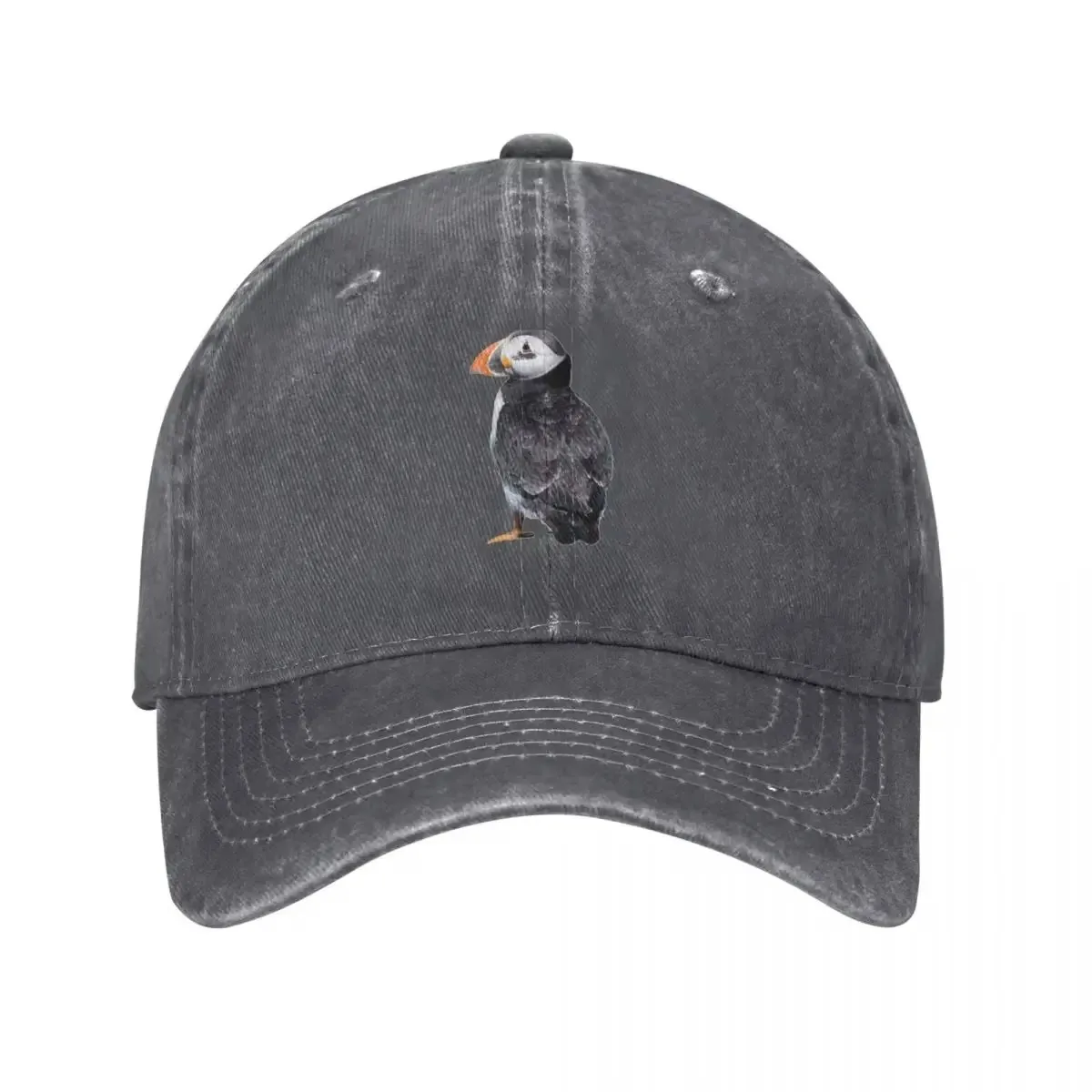 Puffin Bird Baseball Cap Vintage Washed Denim Hat Unisex Outdoor Sun Protection Adjustable Snapback for Bird Watchers