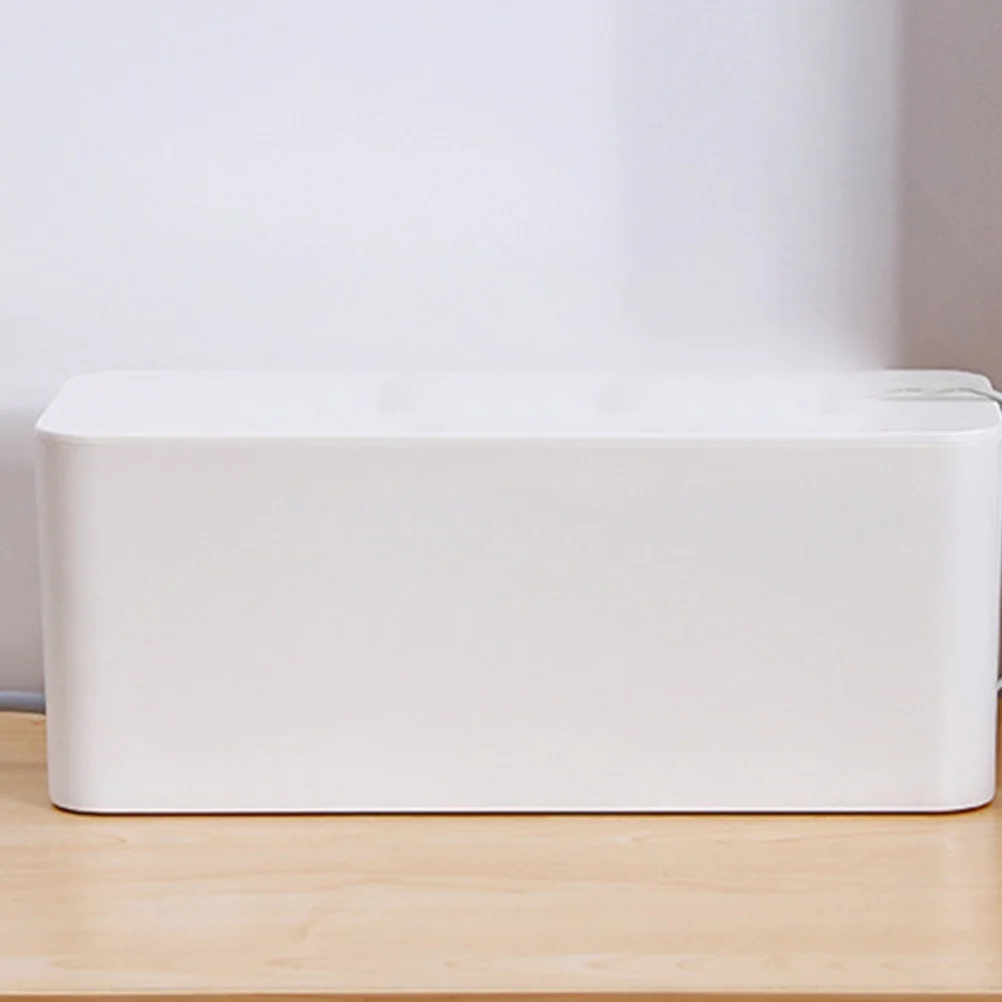 

2Pcs Professional Cable Storage Box Sturdy Safe Plastic Power Line Manager Organizer for Home Office Charging Cable Wire Case
