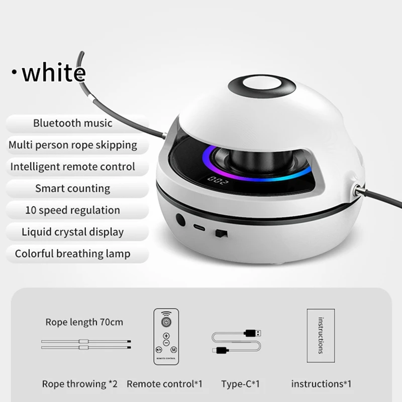 ABHG Smart Bluetooth Automatic Electric Skipping Machine Portable Fitness Equipment Body Building Counting Jump Machine