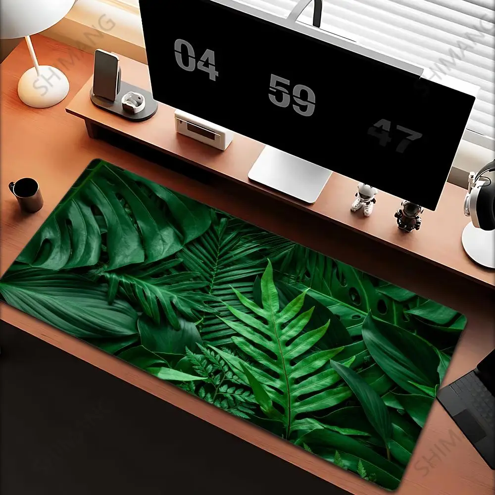

Tropical Plant Leaves Mousepad Large Gaming Mouse Pad LockEdge Thickened Computer Keyboard Table Desk Mat