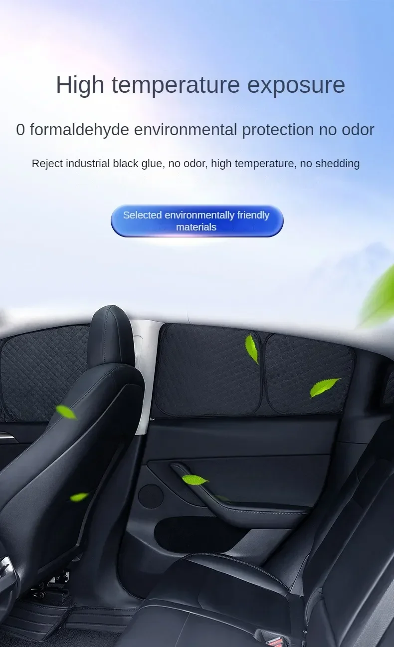für Tesla Modell 3 Y S X 2025-2020 2026, Upgrade, Sichtschutz, Seitenfenster, Sonnenschutz, vorne und hinten, Windschutzscheibe, Blindschattierung, Outdoor, Camping – Detail 12