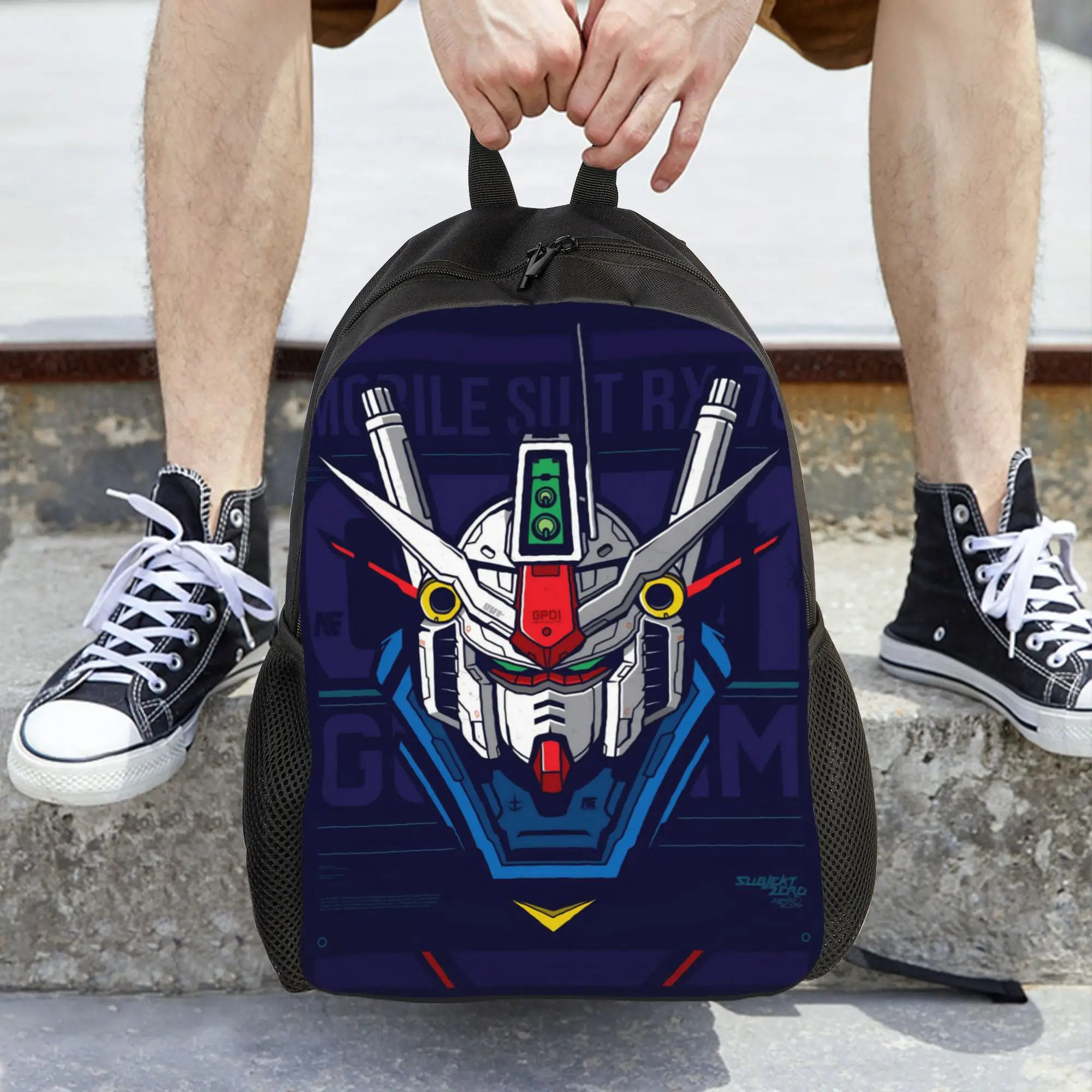 mobile suit gundams Backpack for Girls Boys Lightweight  School Bags for Toddlers Kindergarten