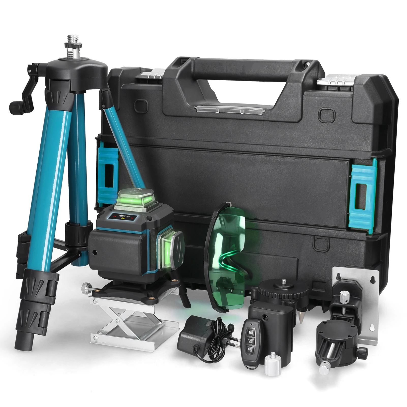 Livello laser a 16 linee con supporto per treppiede regolabile in altezza 3 °   Ricaricabile