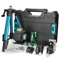 16 Lines Laser Level with Height Adjustable Tripod Stand 3° Self-leveling Rechargeable 360° Omnidirectional Laser Leveling Tool