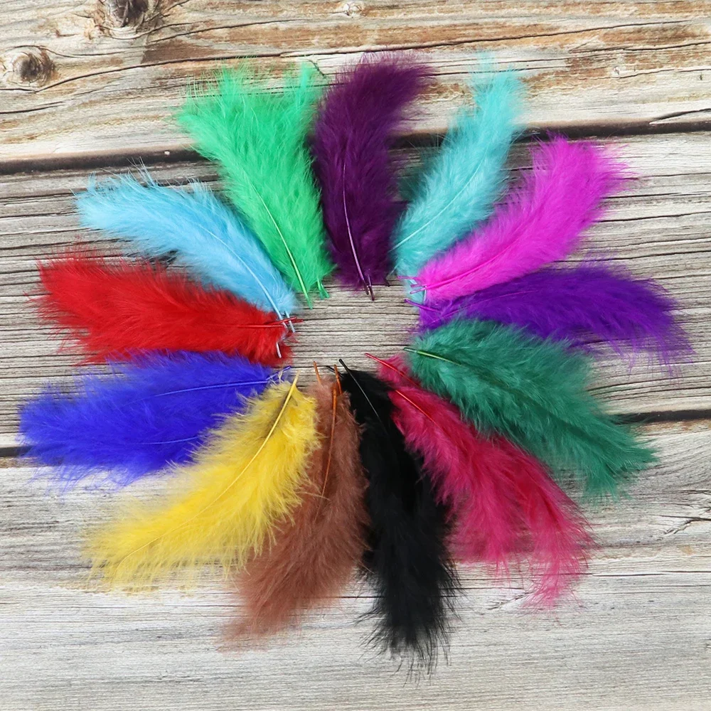 

50 Pcs Marabou Turkey Feathers 10-15cm for Wedding Dress Home Party Decoration Clothes Sewing Handwork Accessory Crafts Plume