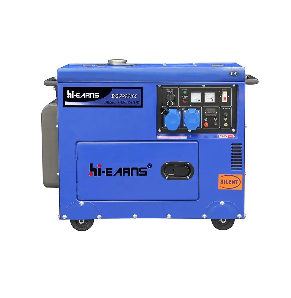 In stock, quick delivery hi-earns DG6500SE 5kva 5kw super silent die·sel generator price