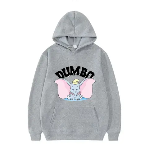 Disney Modische Kapuzenpullover und Sweatshirts Cartoon Dumbo Muster Hoodies Herbst und Winter lose Hoodies für Männer und Frauen