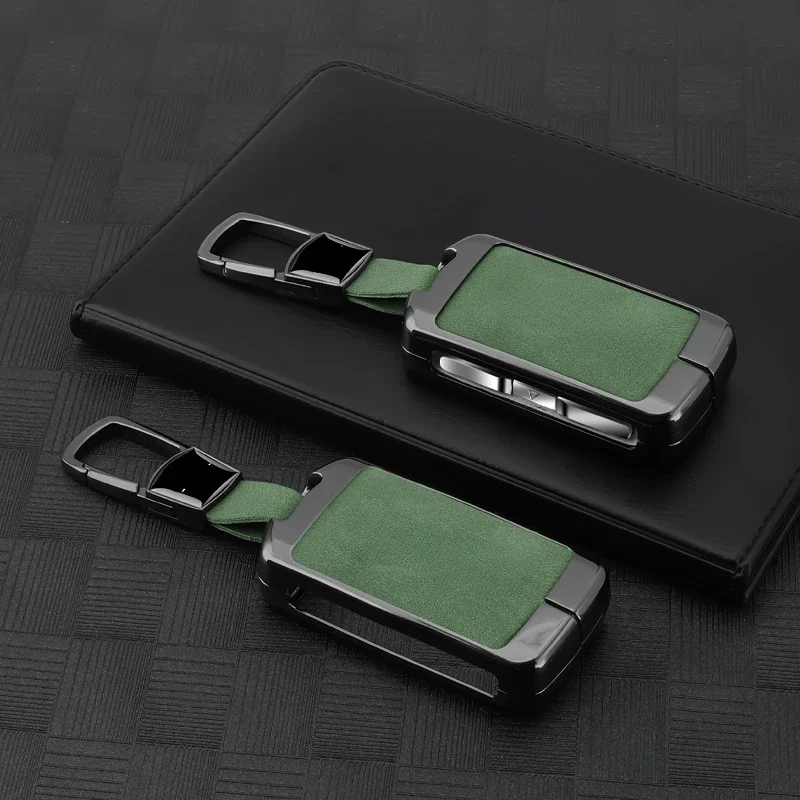 Suitable For  Polestar2 Polestar1 Polestar3   Zinc Alloy + Leather  Car Remote Key Case Cover