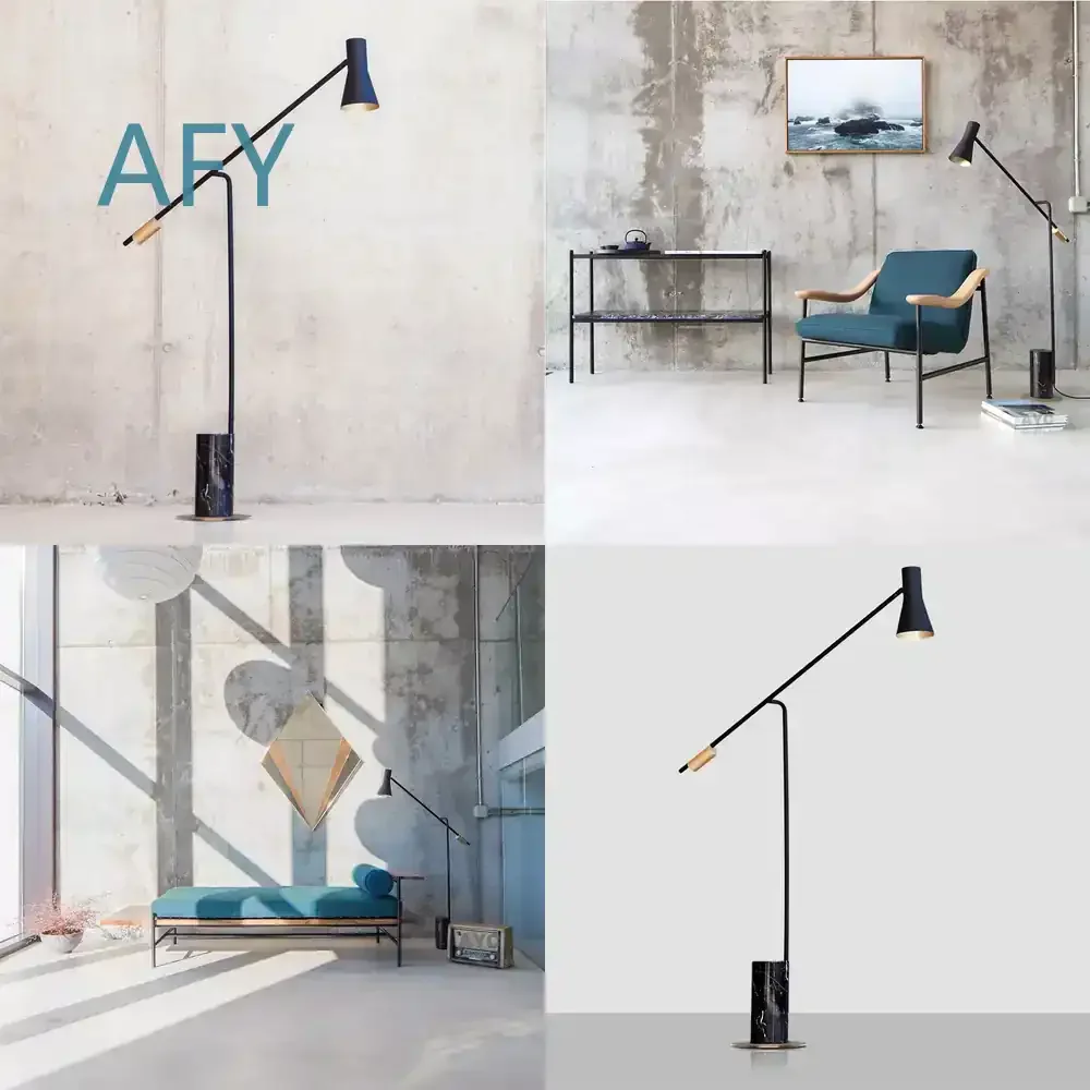 Nordic Art Creative Personality Modern Simple Double Head Floor Lamp for Bedroom Living Room Sofa Model Room Vertical Table