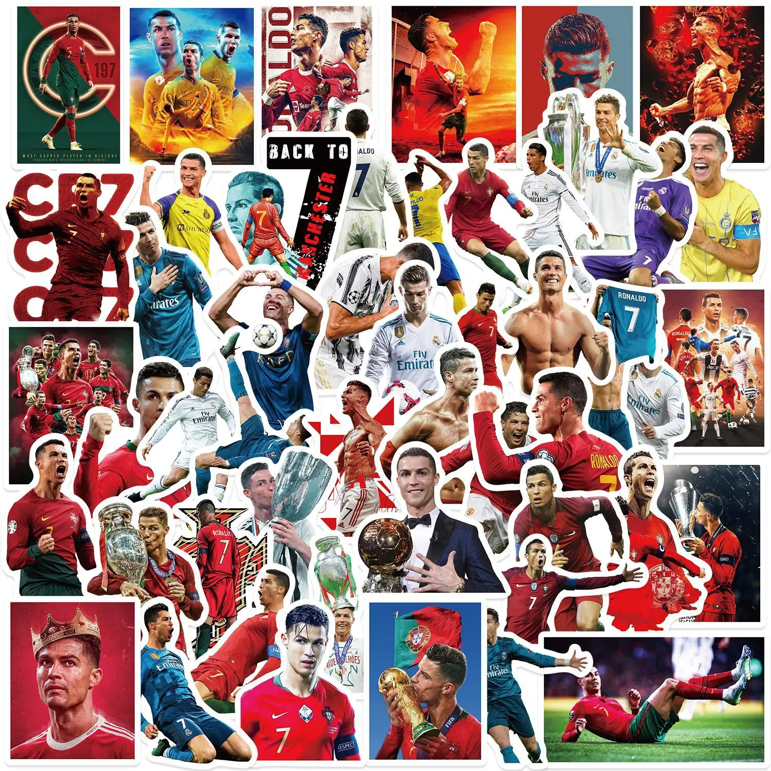 50Pcs/Set Basketball Football Star Collection Stickers DIY Laptop Phone Cases Luggage Skateboard Stickers Toys Gift