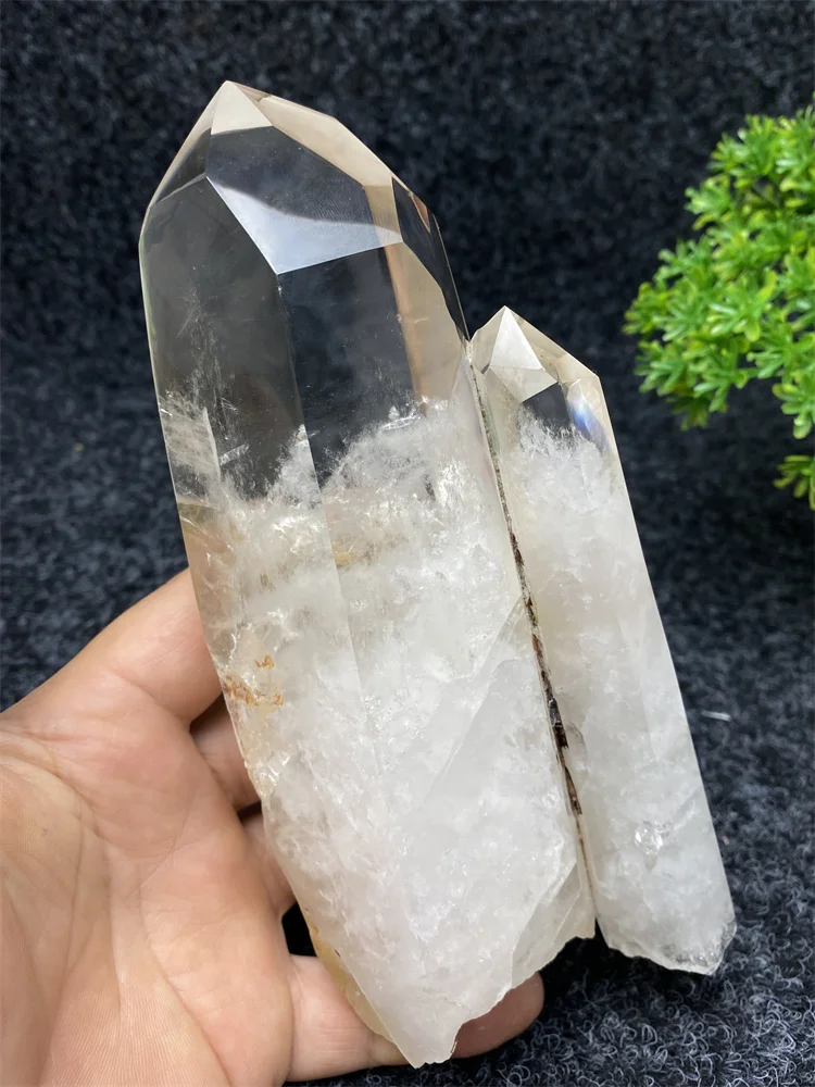 

Natural Quartz White Crystal Cluster Obelisk Reiki Healing Gemstone Wand Decorative Charm Supplies Home Decor Meditation Chakra