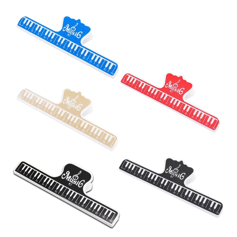 Colorful Plastic Music Book Page Note Clip Piano Holder Score Fixed Clip Guitar Violin Piano Player Spring Clip Musical Parts