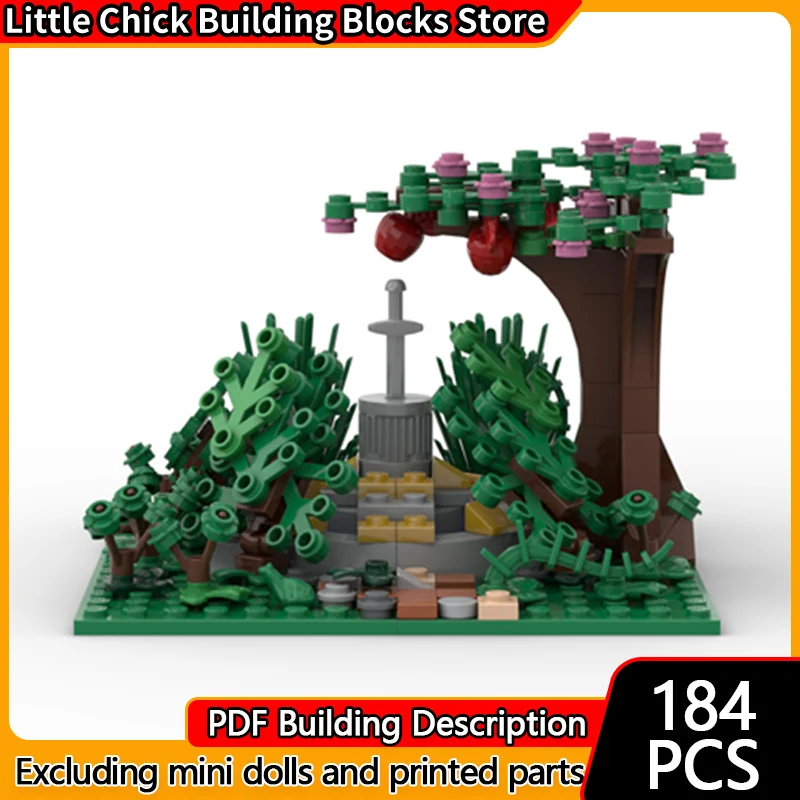 

Средневековый замок, модель MOC, строительные кирпичи, древний меч, скрывающее место, модульная технология, детские праздничные подарки, сборный игрушечный костюм