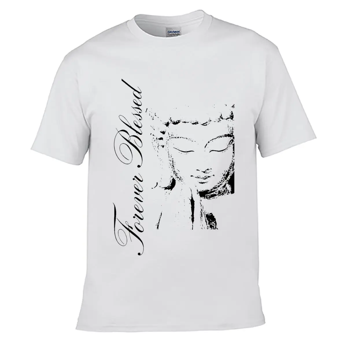 Glamour Woman Portrait Monochrome Graphic Street Loose Simple Tee