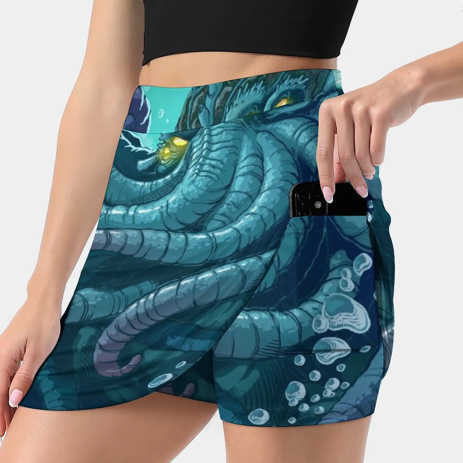 

The Dreamer Awakes Skirts Woman Fashion 2022 Pant Skirt Mini Skirts Office Short Skirt Cthulhu Lovecraft Literature Fan Art