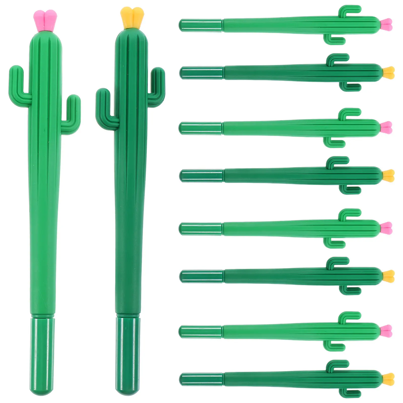 

10Pcs Cactus Ballpoint Pen Cute Plant Design Student Writing Pen School Stationery Supplies Gel Pens Random Colors