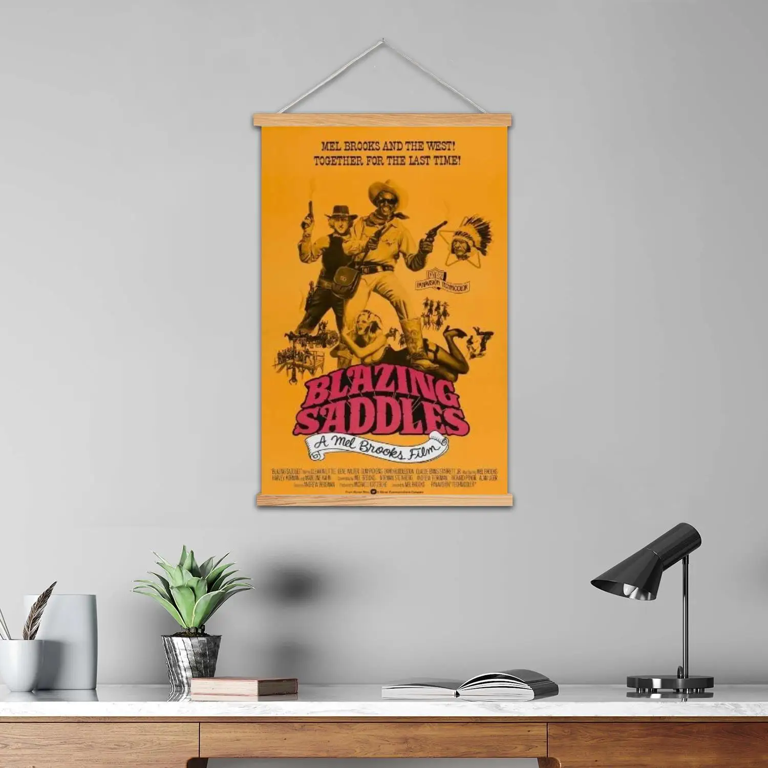 blazing saddles Framed Wall Painting Canvas Art Poster and Wall Art  Modern Family Bedroom Decor Posters,Decorative painting
