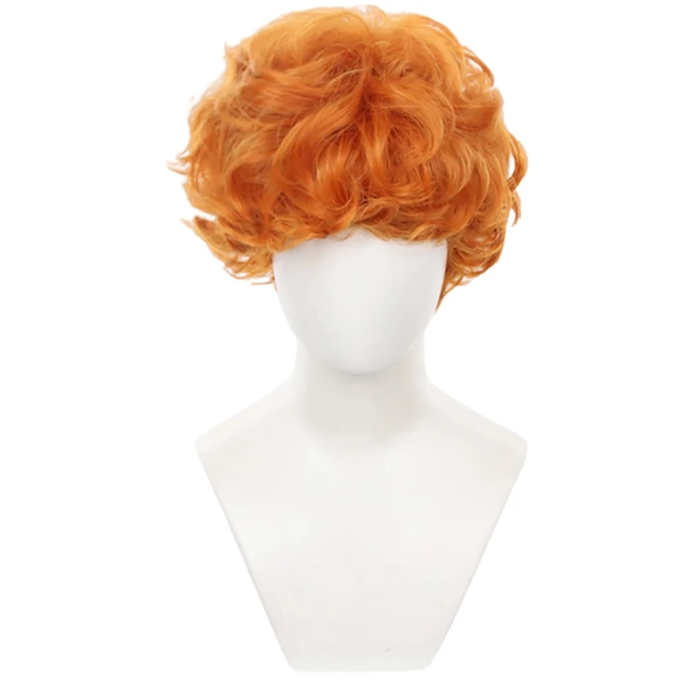 peruca-sintetica-hairjoy-para-cosplay-de-lingerie-e-meias-com-cinta-liga-peruca-curta-cacheada-laranja-para-homem-com-rede-rosa