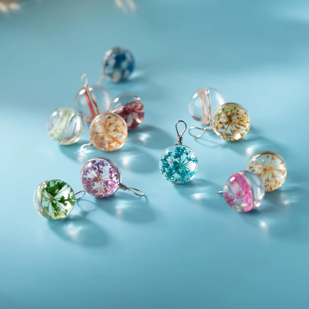 12#5pcs Hand-made Flower Glass Bead  string Not Crystal For DIY Earrings Bracelet Choker Necklace Jewelry Making Beads XN553