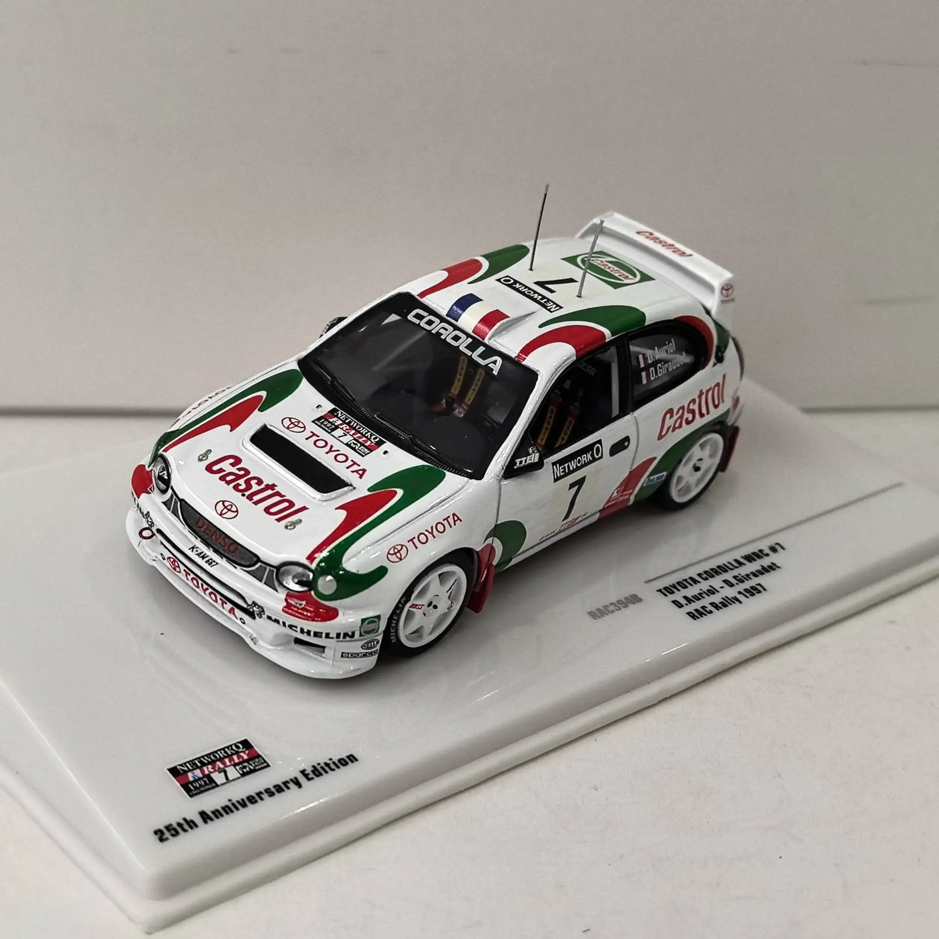 

Diecast IXO 1/43 Scale TOYOTA COROLLA WRC #7 1997 Racing Car Alloy Car Model Collectible Toy Gift Souvenir Display Ornament