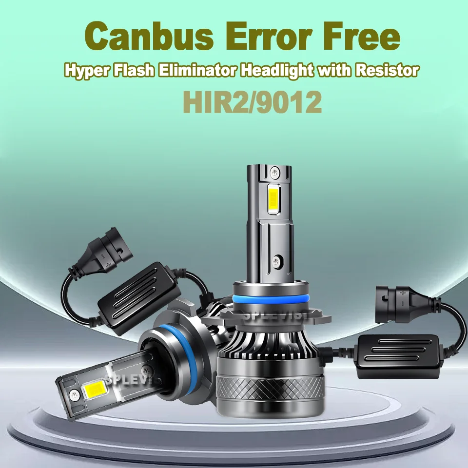 

400W/Pair with Resistor for Stable Voltage 9012 HIR2 Csp Chips LED Headlight Bulbs High Bright ip68 20000lm 6000K Bulbs