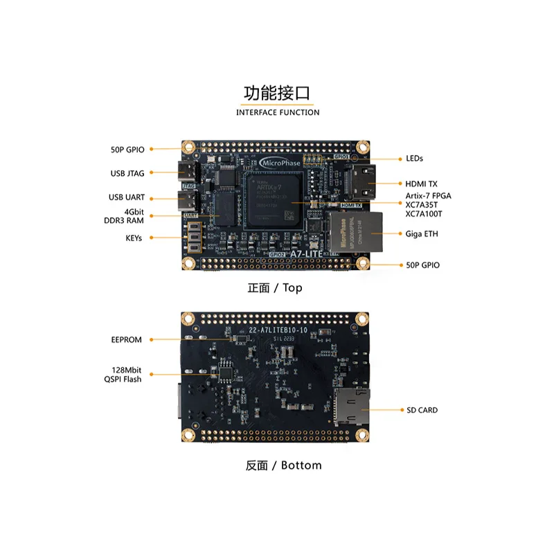 Artificial Intelligence Development Board FPGArCore plate XILINX Artix XC7A35T 100T A7-Lite