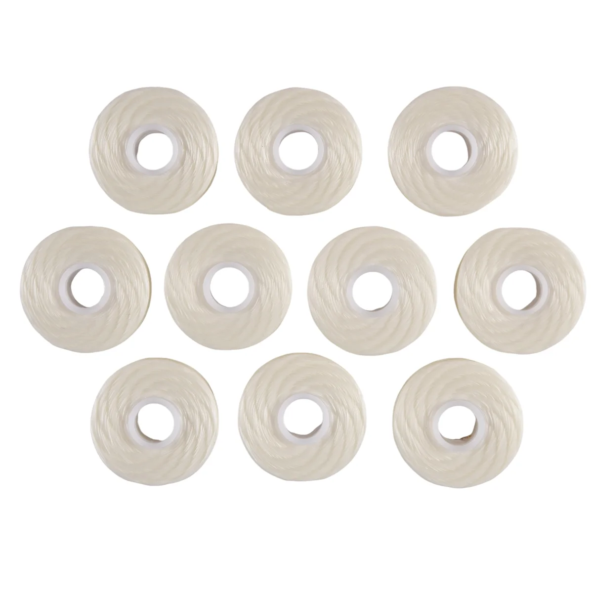 لفة خيط تنظيف الأسنان الساخنة-10 لفات أوروبا جودة قطن الأسنان المدمج في بكرة الشمع النعناع بنكهة استبدال سلك مسطح