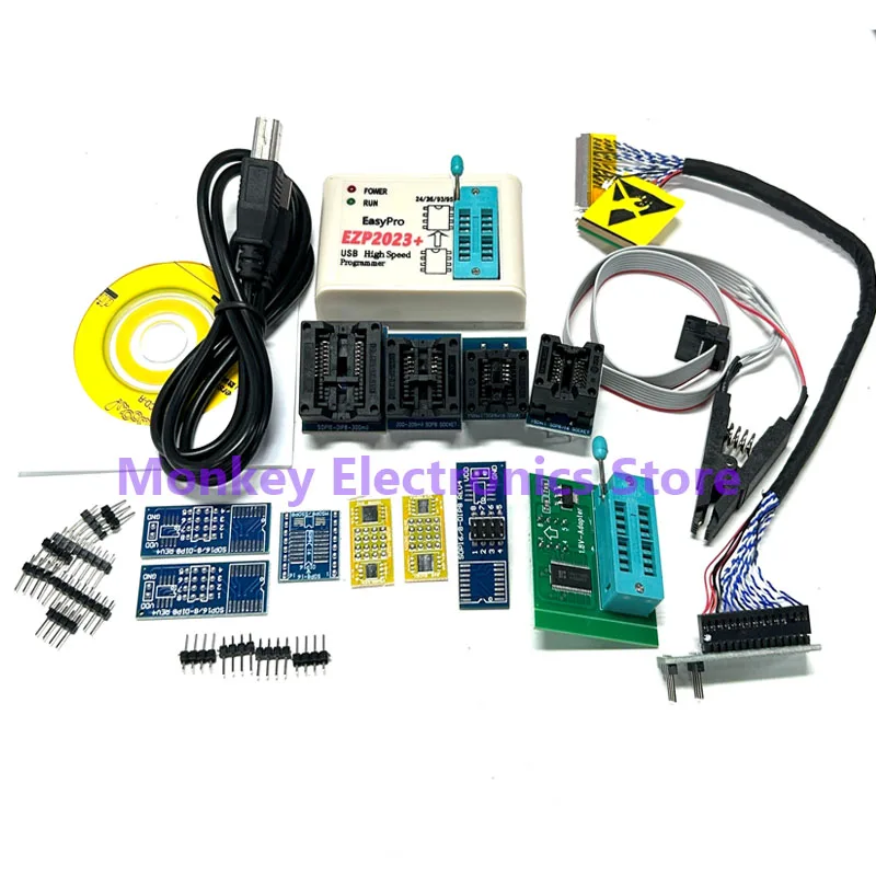 EZP2023 USB High Speed Programmer with TSSOP8 12 burn-in sockets 24/25/93/95Bois 2019/2010 Upgraded Version