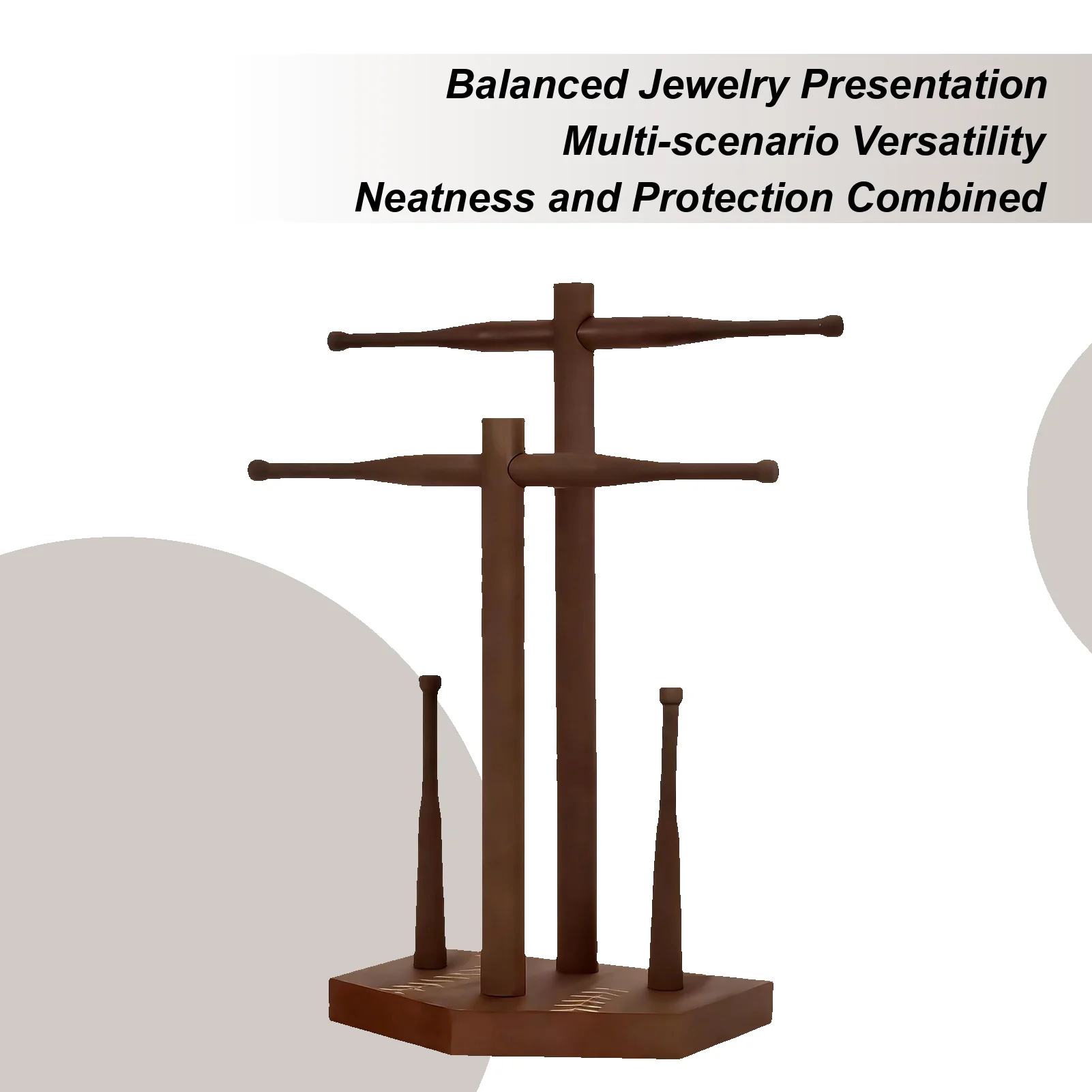 

Деревянная подставка для украшений, держатель для колье, нескользящий органайзер для серег, колец, браслетов, для спальни