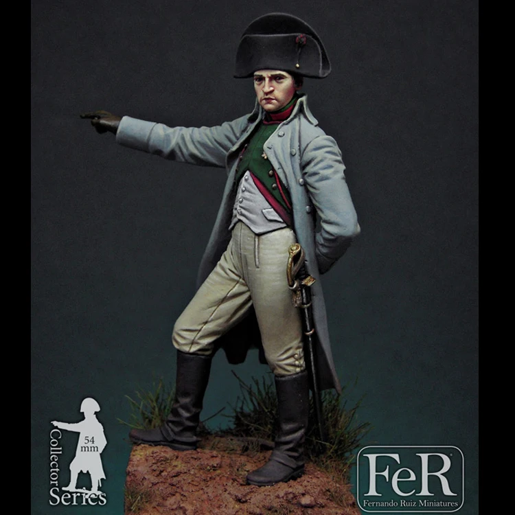 1/32 Napoleon Bonaparte, Grenoble, 1815, 54mm, Resin Model figure GK, Historical character theme, Unassembled and unpainted kit