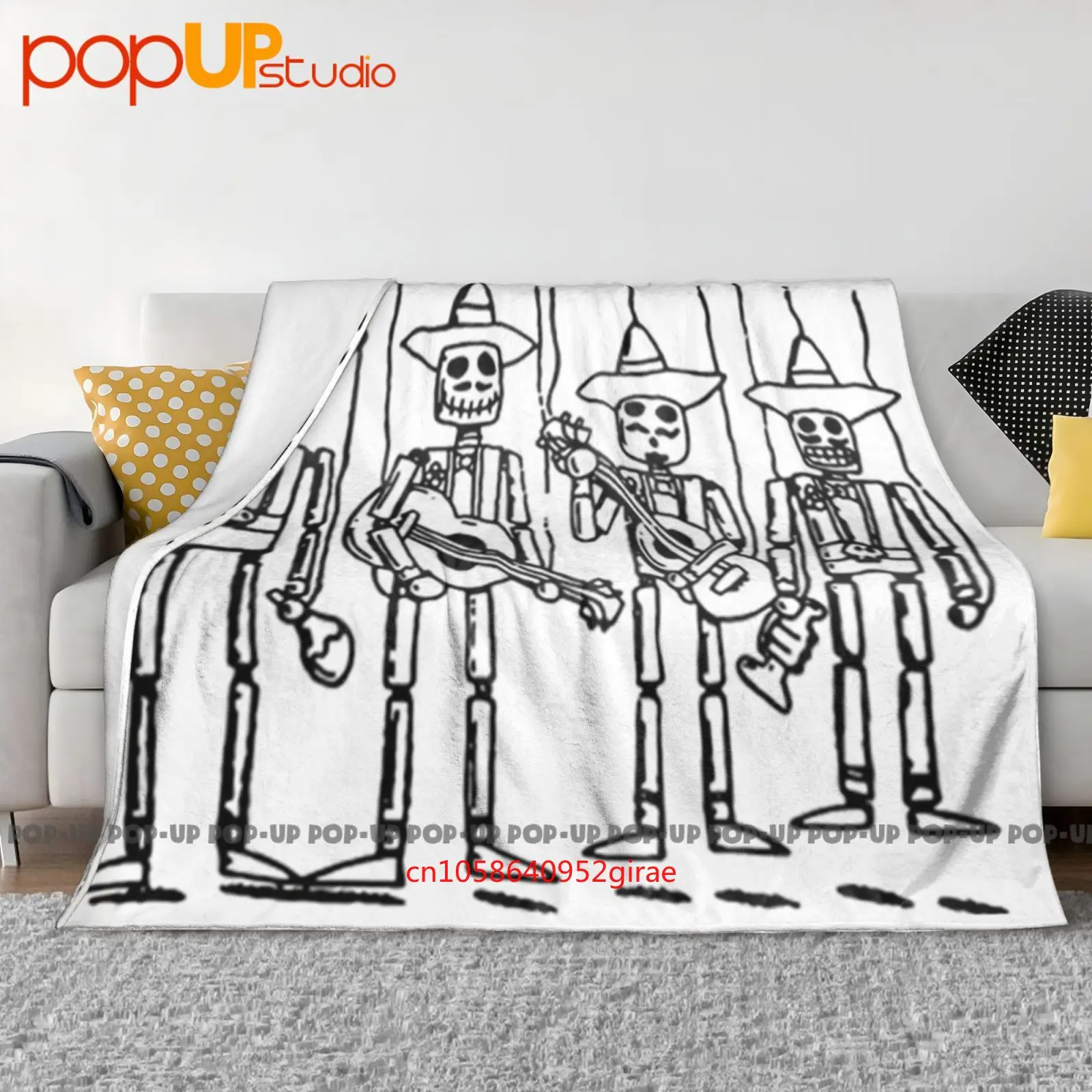 Mariachi Music Band Esqueletos Azúcar Manta ultrasuave Edredón Funda de sofá de invierno Fundas de cama